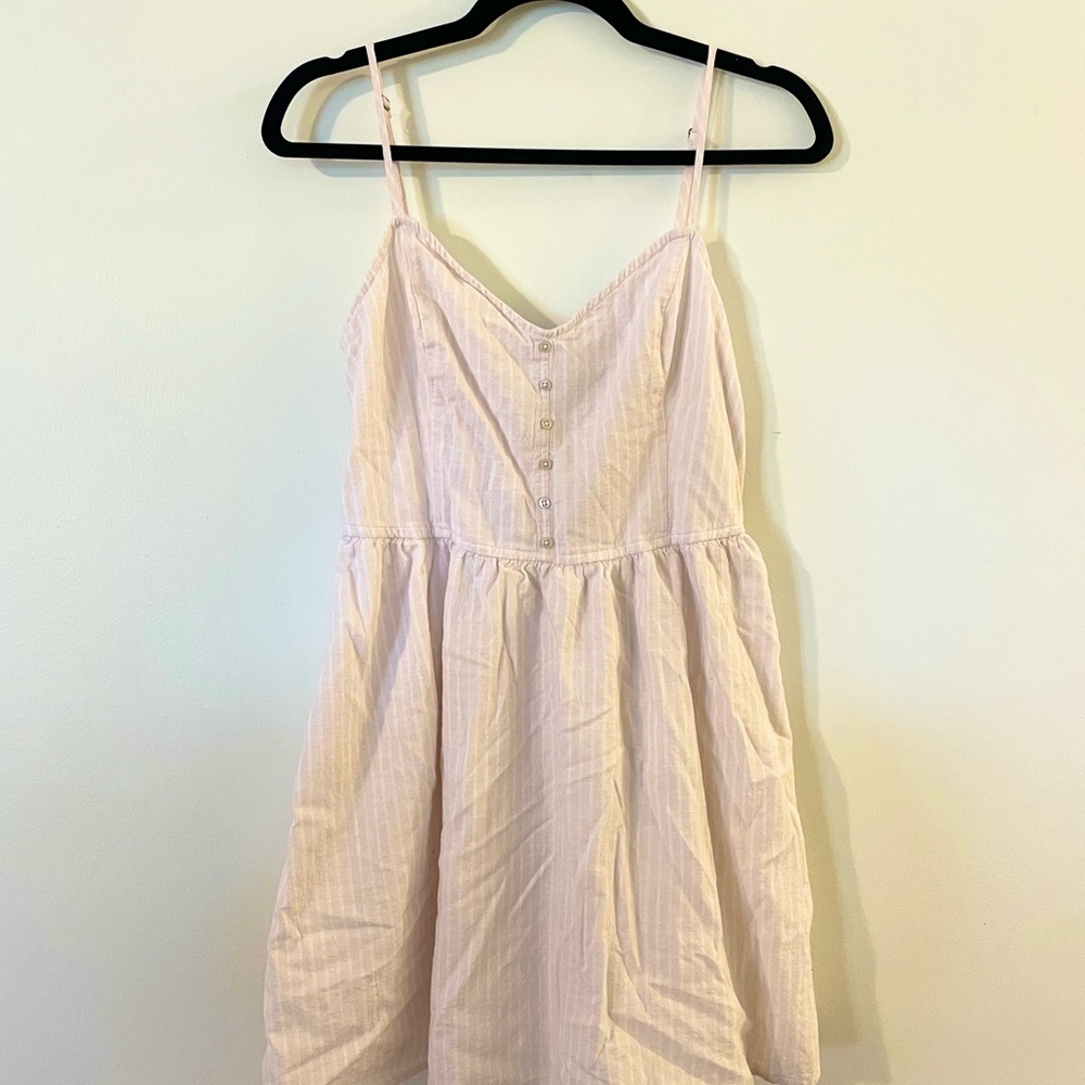 Abercrombie & Fitch Light Pink Striped Mini Dress